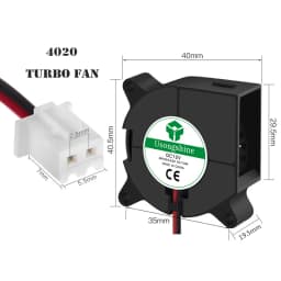 5015/4010/4020 12V&24V Cooling Turbo Fan Brushless 3D Printer Parts 2Pin For Extruder DC Cooler Blower Part Black Plastic Fans