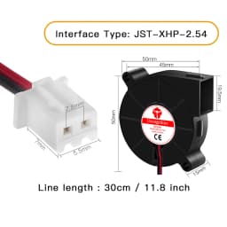 5015/4010/4020 12V&24V Cooling Turbo Fan Brushless 3D Printer Parts 2Pin For Extruder DC Cooler Blower Part Black Plastic Fans