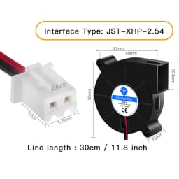 5015/4010/4020 12V&24V Cooling Turbo Fan Brushless 3D Printer Parts 2Pin For Extruder DC Cooler Blower Part Black Plastic Fans