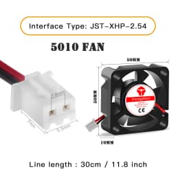 5015/4010/4020 12V&24V Cooling Turbo Fan Brushless 3D Printer Parts 2Pin For Extruder DC Cooler Blower Part Black Plastic Fans