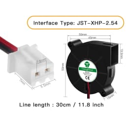5015/4010/4020 12V&24V Cooling Turbo Fan Brushless 3D Printer Parts 2Pin For Extruder DC Cooler Blower Part Black Plastic Fans