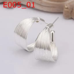 925 Sterling silver high-quality for women lady chain open cute bangle bracelet earrings ring fashion jewelry Sets