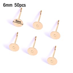 20pcs Stainless Steel Dia 4/5/6/8/10mm Stud Earrings Back Plug Ear Pins Ball Needles for DIY Jewelry Making Findings