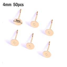 20pcs Stainless Steel Dia 4/5/6/8/10mm Stud Earrings Back Plug Ear Pins Ball Needles for DIY Jewelry Making Findings