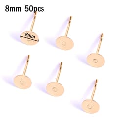 20pcs Stainless Steel Dia 4/5/6/8/10mm Stud Earrings Back Plug Ear Pins Ball Needles for DIY Jewelry Making Findings