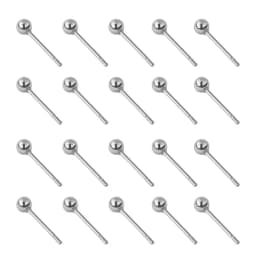 20pcs Stainless Steel Dia 4/5/6/8/10mm Stud Earrings Back Plug Ear Pins Ball Needles for DIY Jewelry Making Findings