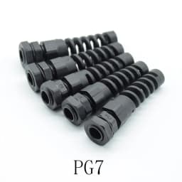 5pcs IP68 Waterproof M12 PG7/PG9/PG11 Cable Gland Connector Plastic Flex Spiral Strain Relief Protector For 3.5-6mm Wire Thread