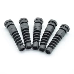 5pcs IP68 Waterproof M12 PG7/PG9/PG11 Cable Gland Connector Plastic Flex Spiral Strain Relief Protector For 3.5-6mm Wire Thread