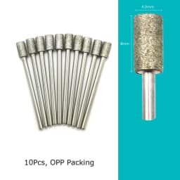 HYTOOS 10pcs/Set Nail Drill Bits Diamond Cutters for Manicure Cuticle Burr Milling Cutter for Pedicure Nails Accessories Tools