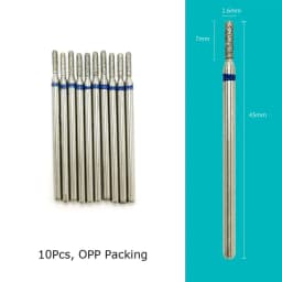 HYTOOS 10pcs/Set Nail Drill Bits Diamond Cutters for Manicure Cuticle Burr Milling Cutter for Pedicure Nails Accessories Tools
