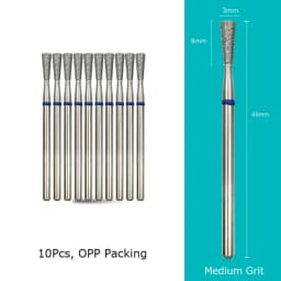 HYTOOS 10pcs/Set Nail Drill Bits Diamond Cutters for Manicure Cuticle Burr Milling Cutter for Pedicure Nails Accessories Tools