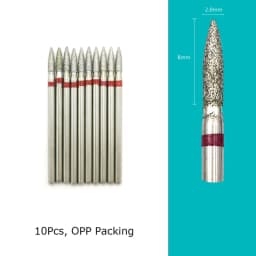 HYTOOS 10pcs/Set Nail Drill Bits Diamond Cutters for Manicure Cuticle Burr Milling Cutter for Pedicure Nails Accessories Tools