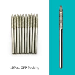 HYTOOS 10pcs/Set Nail Drill Bits Diamond Cutters for Manicure Cuticle Burr Milling Cutter for Pedicure Nails Accessories Tools