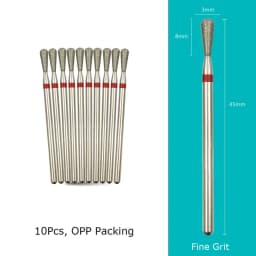 HYTOOS 10pcs/Set Nail Drill Bits Diamond Cutters for Manicure Cuticle Burr Milling Cutter for Pedicure Nails Accessories Tools