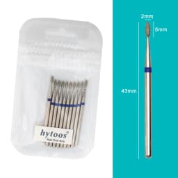 HYTOOS 10pcs/Set Nail Drill Bits Diamond Cutters for Manicure Cuticle Burr Milling Cutter for Pedicure Nails Accessories Tools