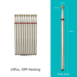 HYTOOS 10pcs/Set Nail Drill Bits Diamond Cutters for Manicure Cuticle Burr Milling Cutter for Pedicure Nails Accessories Tools