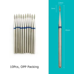 HYTOOS 10pcs/Set Nail Drill Bits Diamond Cutters for Manicure Cuticle Burr Milling Cutter for Pedicure Nails Accessories Tools