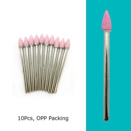 HYTOOS 10pcs/Set Nail Drill Bits Diamond Cutters for Manicure Cuticle Burr Milling Cutter for Pedicure Nails Accessories Tools