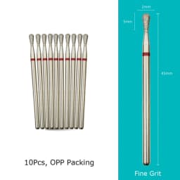 HYTOOS 10pcs/Set Nail Drill Bits Diamond Cutters for Manicure Cuticle Burr Milling Cutter for Pedicure Nails Accessories Tools