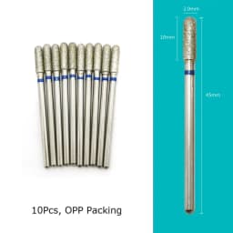 HYTOOS 10pcs/Set Nail Drill Bits Diamond Cutters for Manicure Cuticle Burr Milling Cutter for Pedicure Nails Accessories Tools