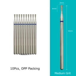 HYTOOS 10pcs/Set Nail Drill Bits Diamond Cutters for Manicure Cuticle Burr Milling Cutter for Pedicure Nails Accessories Tools