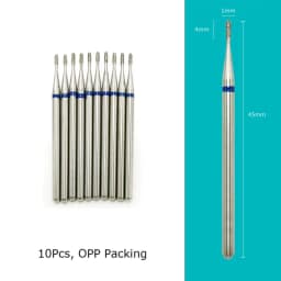 HYTOOS 10pcs/Set Nail Drill Bits Diamond Cutters for Manicure Cuticle Burr Milling Cutter for Pedicure Nails Accessories Tools