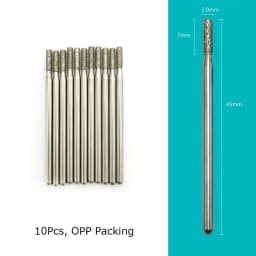 HYTOOS 10pcs/Set Nail Drill Bits Diamond Cutters for Manicure Cuticle Burr Milling Cutter for Pedicure Nails Accessories Tools