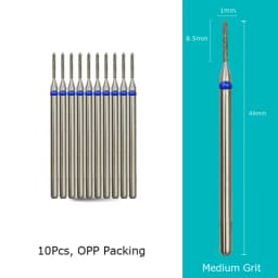 HYTOOS 10pcs/Set Nail Drill Bits Diamond Cutters for Manicure Cuticle Burr Milling Cutter for Pedicure Nails Accessories Tools