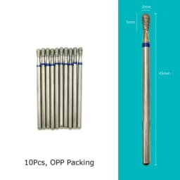 HYTOOS 10pcs/Set Nail Drill Bits Diamond Cutters for Manicure Cuticle Burr Milling Cutter for Pedicure Nails Accessories Tools