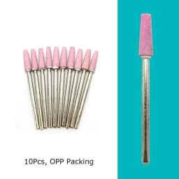 HYTOOS 10pcs/Set Nail Drill Bits Diamond Cutters for Manicure Cuticle Burr Milling Cutter for Pedicure Nails Accessories Tools