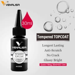 Venalisa Refillment 30ml TPO FREE Nail Art Soak Off UV/LED No Wipe Top Coat Base Coat Builder Nail Gel Matt Tempered TopCoat