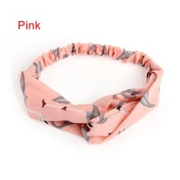 multiple styles Hair Accessories Print Dot Flamingo Headbands for Women Retro Cross Knot Head Wrap Turban Hairbands