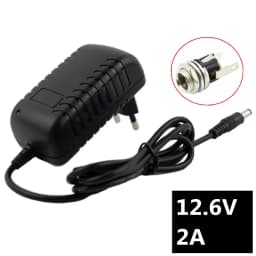 12.6V 2A 18650 Lithium Battery Charger For 12V 3Series Li-ion Battery Polymer Smart Charger 18650 Battery Pack 5.5mm X 2.1mm DC
