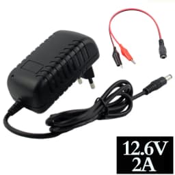 12.6V 2A 18650 Lithium Battery Charger For 12V 3Series Li-ion Battery Polymer Smart Charger 18650 Battery Pack 5.5mm X 2.1mm DC