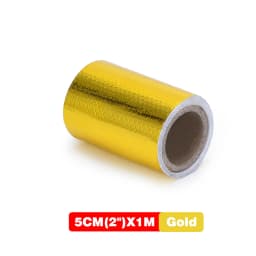 1m 2m 5m 10m Gold Car Motorcycle Exhaust Wrap Pipe Header Heat Insulation Roll Tape Turbo Heat Exhaust Thermal Wrap Tape