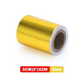 1m 2m 5m 10m Gold Car Motorcycle Exhaust Wrap Pipe Header Heat Insulation Roll Tape Turbo Heat Exhaust Thermal Wrap Tape