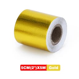 1m 2m 5m 10m Gold Car Motorcycle Exhaust Wrap Pipe Header Heat Insulation Roll Tape Turbo Heat Exhaust Thermal Wrap Tape