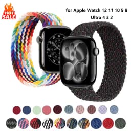 Braided Solo Strap For Apple Watch Bands 44mm 45mm 49mm 38mm Nylon Correa Bracelet iWatch Series 12 11 10 9 8 7 SE Ultra 4 3 2