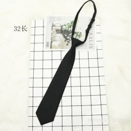 Black Unisex Zipper Ties Retro Silky Narrow Neck Tie Slim Smooth Women Bow Tie Korean Style Simple Elegant All-match Trendy Tie