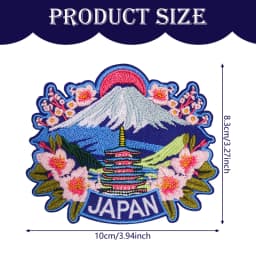 1PC Sushi Tokyo Travel Embroidered Patch Iron On Sew On Patches For Clothes Cap Bag Jacket DIY Gift Hot Adhesive Landmark Badge