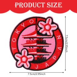 1PC Sushi Tokyo Travel Embroidered Patch Iron On Sew On Patches For Clothes Cap Bag Jacket DIY Gift Hot Adhesive Landmark Badge