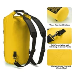 Swimming PVC Pack Dry Bag Backpack for Women Men 10L 20L Waterproof Shoulder Kayak Trekking Drifting Rafting Surfing Boating Bag