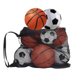 Soccer Ball Mesh Bag Backpack Extra Large Football Storage Bag With Drawstring Zipper Pocket For Holding Basketball Sports Bag