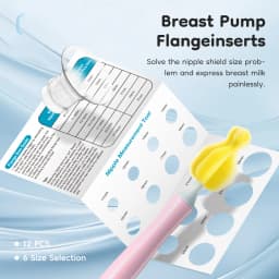 MAMIJOY Silicone Flange Inserts for Breast Pumps Electric Breast Pumps Nipple Tunnel Narrow Connector 13/15/17/19/21/24mm Flange