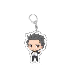 Re:Life in A Different World From Zero Ram Rem Cute Keychain Emilia Beatrice Keyring Natsuki Subaru Bag Tag Cos Baji Accessory