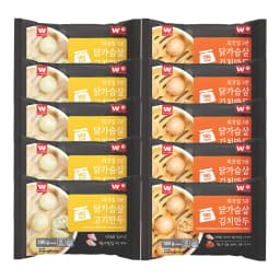 Low Calorie Chicken Breast Meat Dumpling 180Gx5 Pack + Kimchi Dumpling 180Gx5 Pack