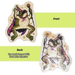 1PC Wizard Toad Embroidered Patch Iron On Sew On Patches For Clothes Cap Bag Jacket DIY Gift Funny Magic Badge With Hot Adhesive