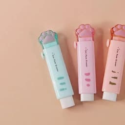 4PCS Children's School Rubber Eraser Pencil Stationery for School Eraser Foot for Kids Kawaii Eraser XPC01