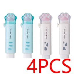 4PCS Children's School Rubber Eraser Pencil Stationery for School Eraser Foot for Kids Kawaii Eraser XPC01