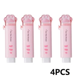 4PCS Children's School Rubber Eraser Pencil Stationery for School Eraser Foot for Kids Kawaii Eraser XPC01